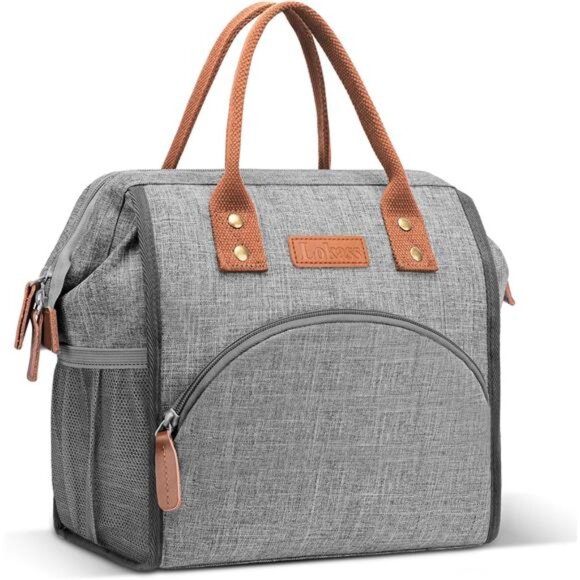 LOKASS Lunch Bag Women Insulated Lunch Box Wide-Open Lunch Tote Bag Large - Picture 1 of 7